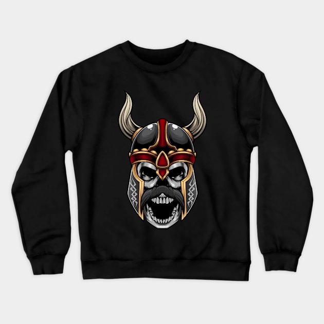 Viking Skull 1.1 Crewneck Sweatshirt by Harrisaputra